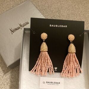 BaubleBar Blush Beaded Tassel Earrings